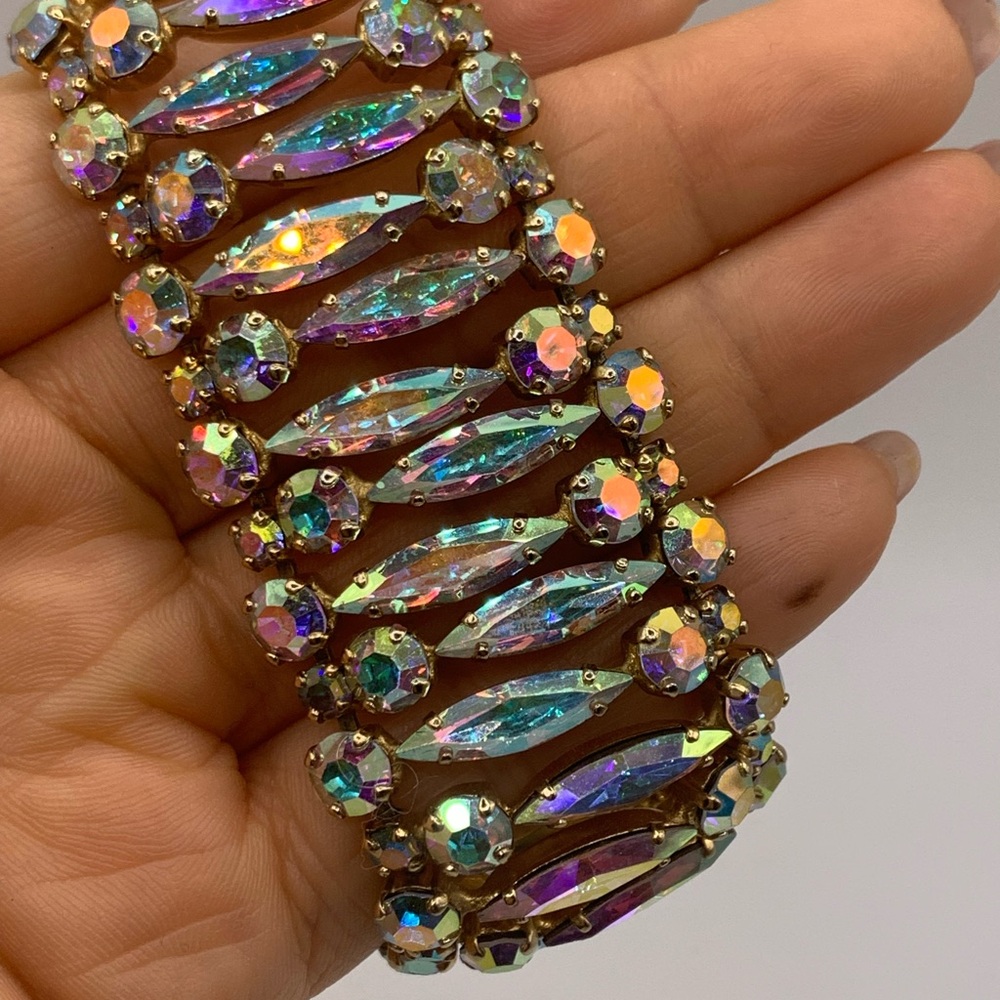 Stunning Vintage Sherman AB rhinestone bracelet - Picture 4 of 9